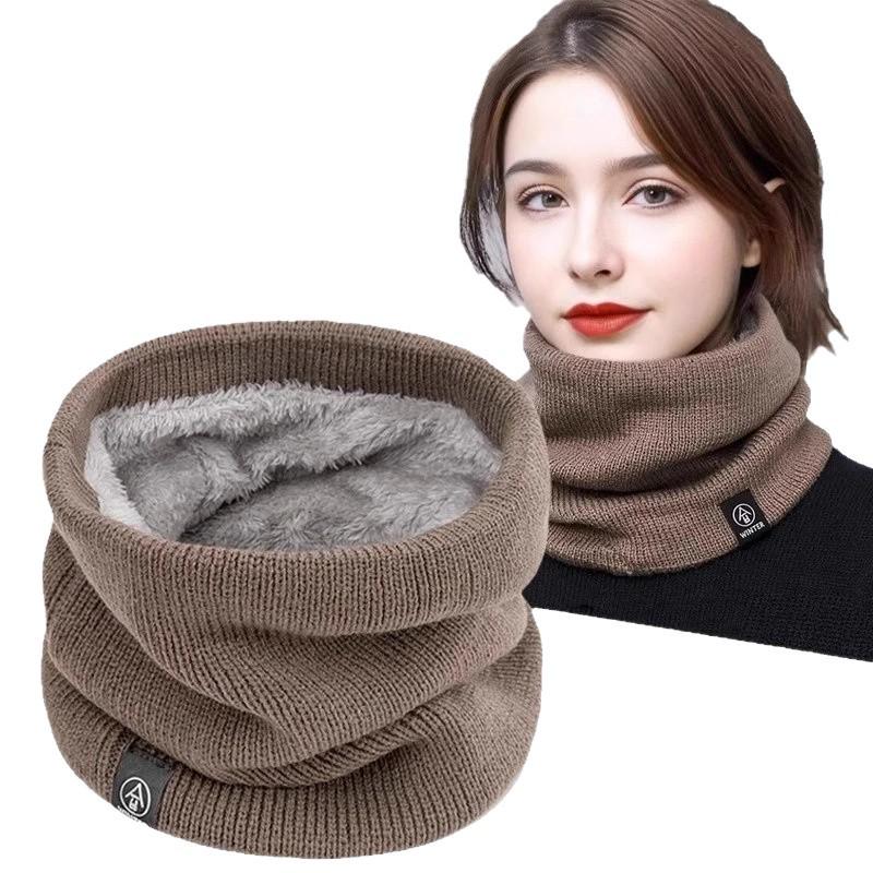 Unisex Fleece-Lined Neck Warmer: Winter Cycling Gaiter & Versatile Knit Pullover Scarf