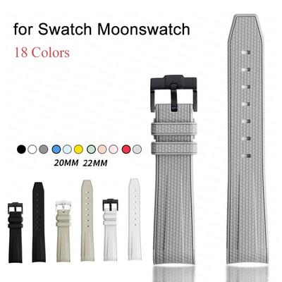 Силиконовый ремешок для Swatch X Omega Moonswatch с пряжкой из нержавеющей стали 20 мм 22 мм для мужчин и женщин, мягкий водонепроницаемый сменный ремешок для часов