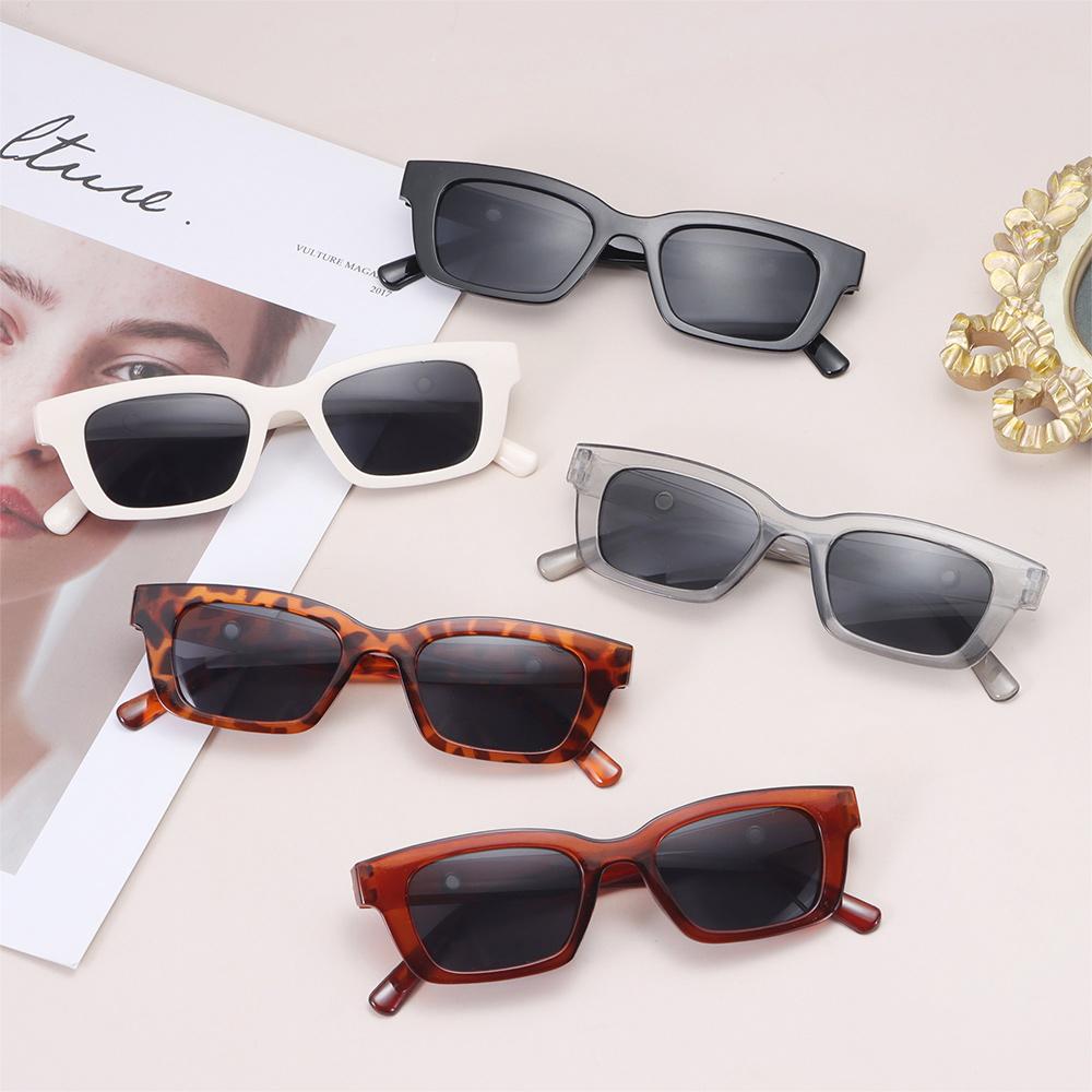 Женские очки с защитой UV400, солнцезащитные очки в стиле ретро, ​​прямоугольные солнцезащитные очки для женщин