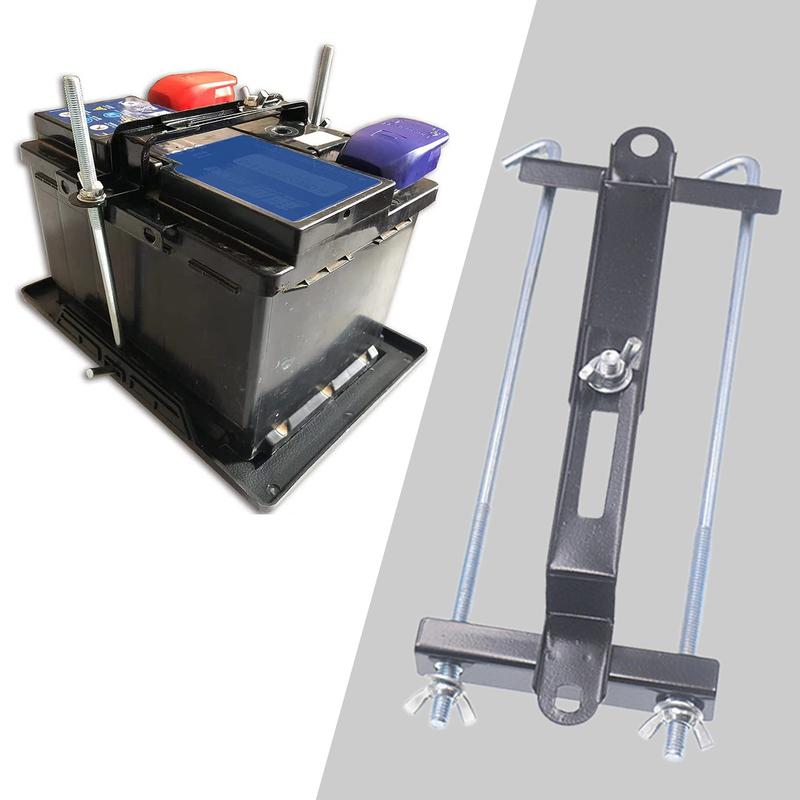Car Battery Holder Battery Fixing Holder Battery Tray Bracket Battery Installation Tray for SUV Truck RV Cars Engine Repair