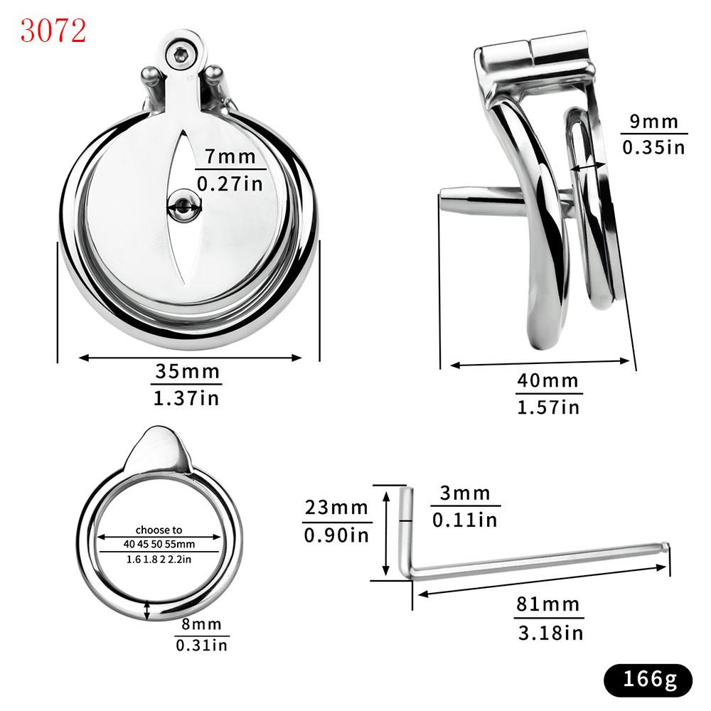 FRKO Stainless Steel Flat Inverted Sissy Male Chastity Cage Device BDSM Slave Games Femboys chastity device for men BDSM fetish sex toys adult fun pro