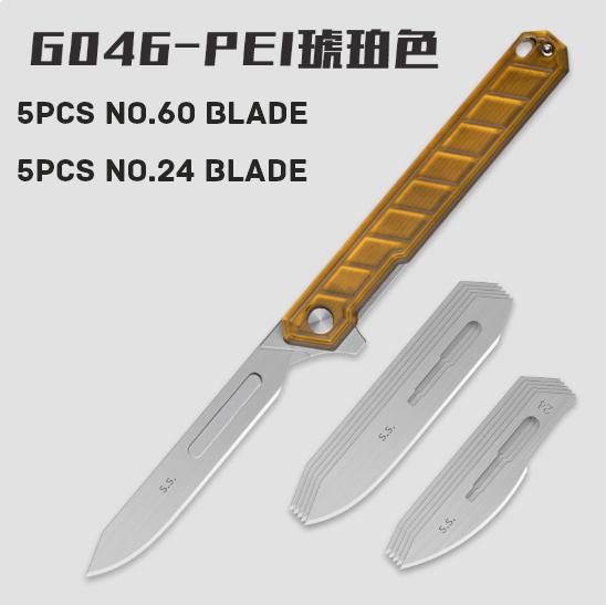 НОВИНКА Складной нож с рукоятью из ПЭИ/G10, подходит для различных лезвий скальпелей, мини-портативный EDC-нож общего назначения с лезвиями №60