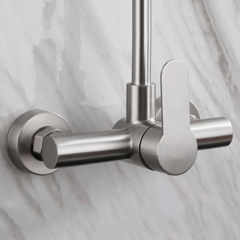 Удобный настенный кухонный смеситель с одним рычагом, простой и практичный настенный кухонный кран, функциональный смеситель