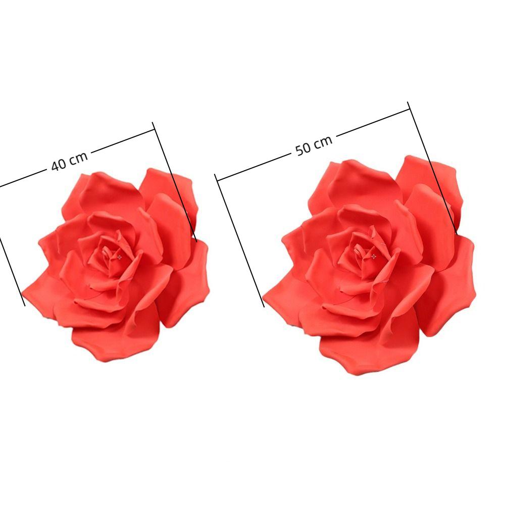 40/50 см ПЭ пена цветок розы большой цветок ручной работы эстетические искусственные головки цветов свадебные аксессуары