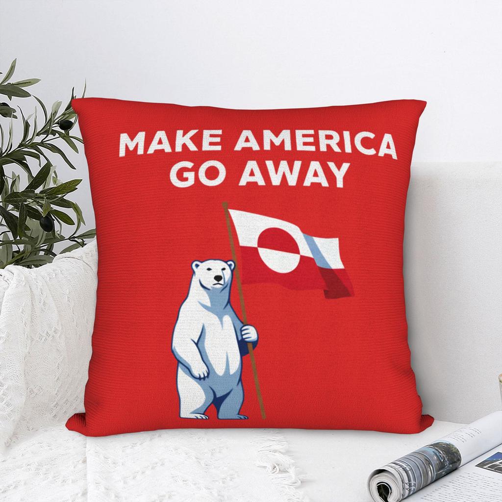 Greenland MAGA Anti Square Pillow Covers Polyester Home Cushion Cover Cool Decor Throw Pillow Case 4040