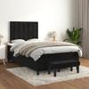 3138075 vidaXL Divan-lit Tapissier Avec Matelas Noir 120x200 Cm Velours