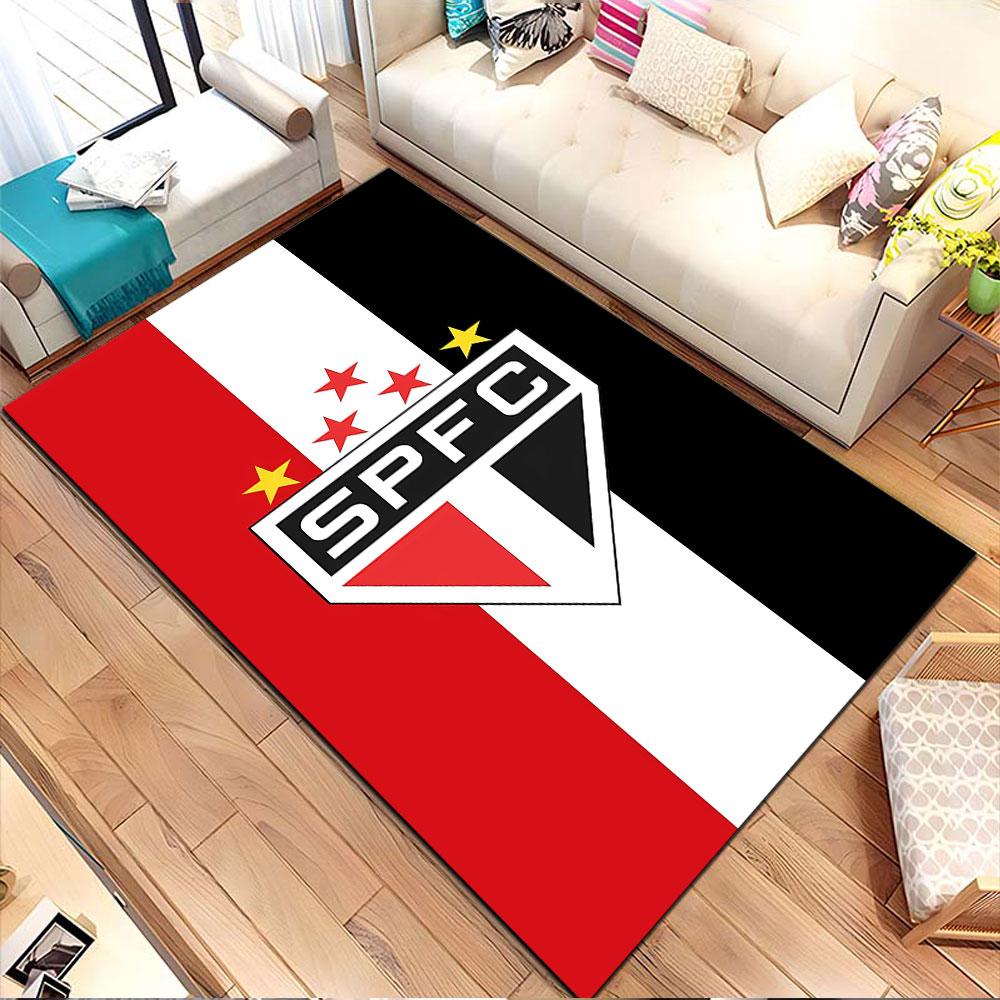 SPFC Logo with Stars on Striped Background Patterned carpet, non slip mat suitable for living room and bedroom sofas