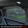 Стеклянная крыша Люк Козырек от солнца Для Tesla Model X Сетчатые козырьки от солнца Передний Задний Занавеска на люк Затеняющая сетка Декоративные автомобильные аксессуары