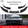 Глянцевый Черный Передний Сплиттер для Tesla Model 3 2024+ Издание Fighter, Высокое Качество.