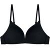 European and American Ribbed Simple Thin Mold Cup Deep V Without Steel Ring Gathering Bra Sexy and Comfortable Girl Underwear