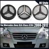 Решетка радиатора в стиле OE, черная и серебристая, с глянцевой черной эмблемой звезды для Mercedes-Benz GLK-Class X204 2008-2012 GLK280 GLK300 GLK350