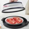 Складная многофункциональная крышка от брызг для микроволновой печи, складной кухонный гаджет, защита еды, поддон для приготовления на пару с дуршлагом