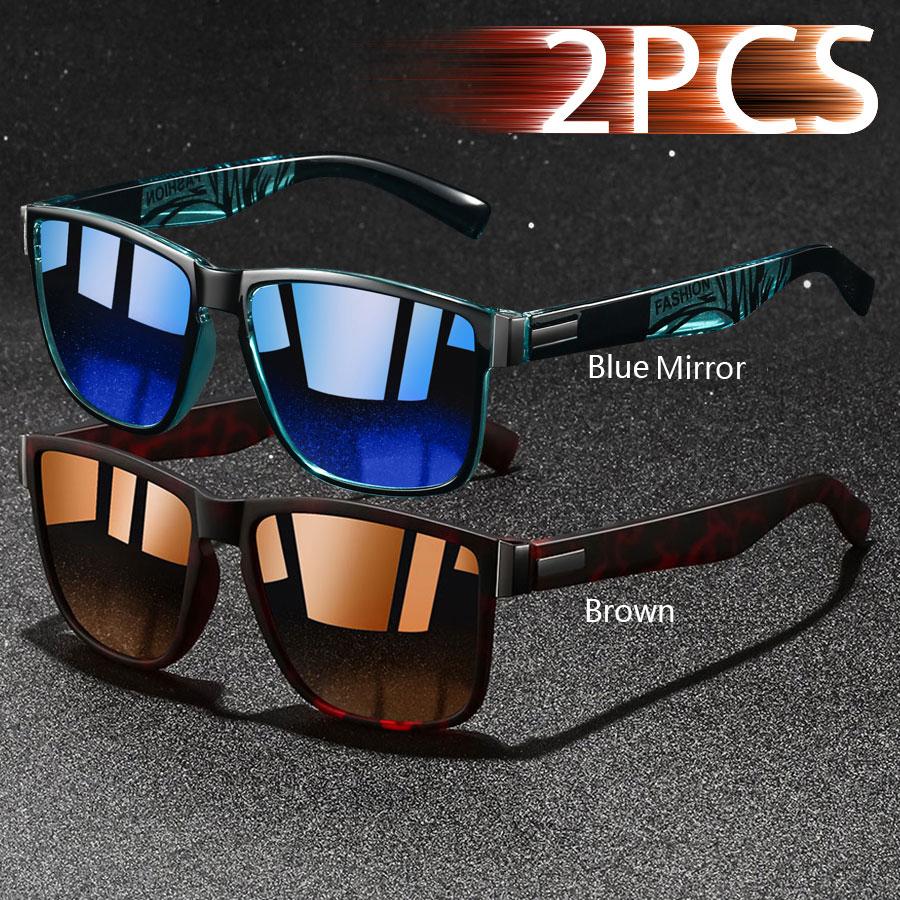 Модные винтажные квадратные унисекс солнцезащитные очки для вождения и рыбалки мужские и женские люксовые брендовые дизайнерские солнцезащитные очки с антибликовым покрытием UV400