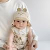 Embroidery Sun Cap Cartoon Bear Ear Kids Panama Hat New Summer Baby Hat  Boys Girls
