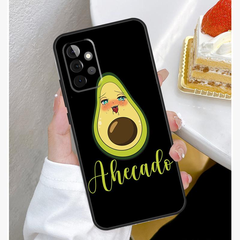 Funny Cartoon Avocado Case For Samsung Galaxy A55 A35 A15 A14 A34 A54 A73 A53 A33 A23 A13 A12 A32 A52 A51 Cover