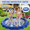 Baby Splash Pad Toddler Sprinkler Pool Interactive Kids Water Sprinkler Pad Outdoor Water Play Mat for Garden Lawn