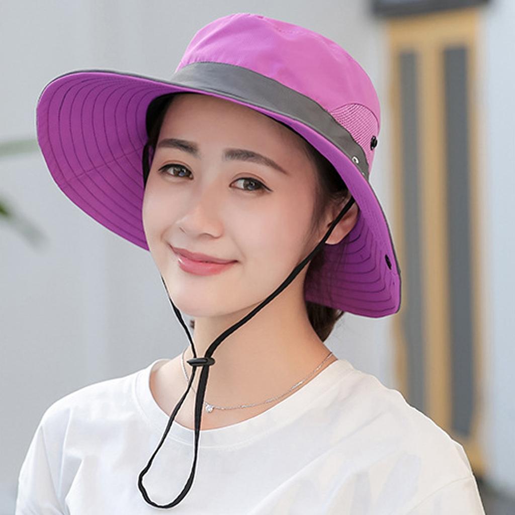 Женская уличная УФ складная сетчатая широкая пляжная шляпа-панама для рыбалки