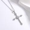 Women's Non-Fading Micro-Paved White Gold Cross Necklace - Christmas Gift Jewelry