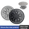 Силиконовый канализационный выпускной фильтр круглой формы для очистки волос, сетчатый фильтр для раковины, крышка для сливного отверстия пола против засорения
