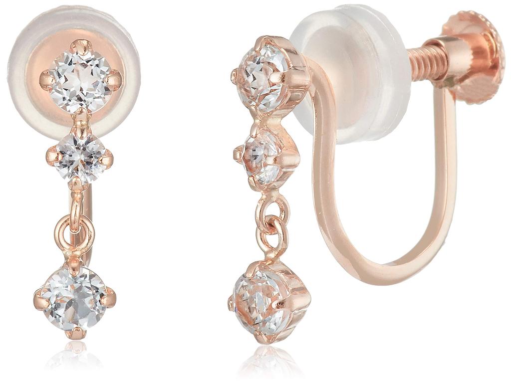 K10 Pink Gold Earrings 111746153105 [Yondo Sea] (PG) Women's