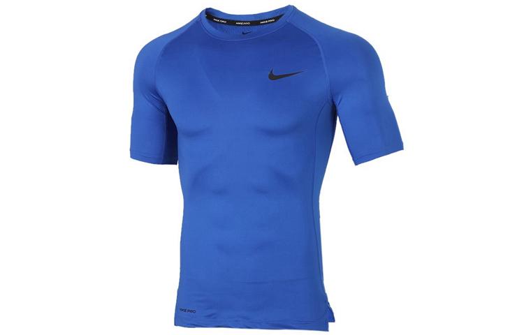 Nike Футболки мужские синие с круглым вырезом умеренного прямого кроя BV5632-480