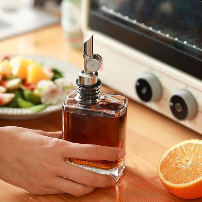 Диспенсер для кофейного сиропа Стеклянный контейнер для масла с дозатором из нержавеющей стали Стеклянная бутылка-диспенсер для оливкового масла Диспенсер для масла и уксуса