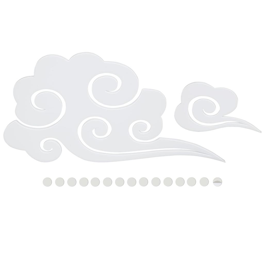 Наклейки на потолок в виде облаков для синтоистского храма YTOPRO, Благоприятные облака, Идеально подходят для синтоистских храмов и буддийских алтарей, Акриловые буквы-облака на клейкой основе