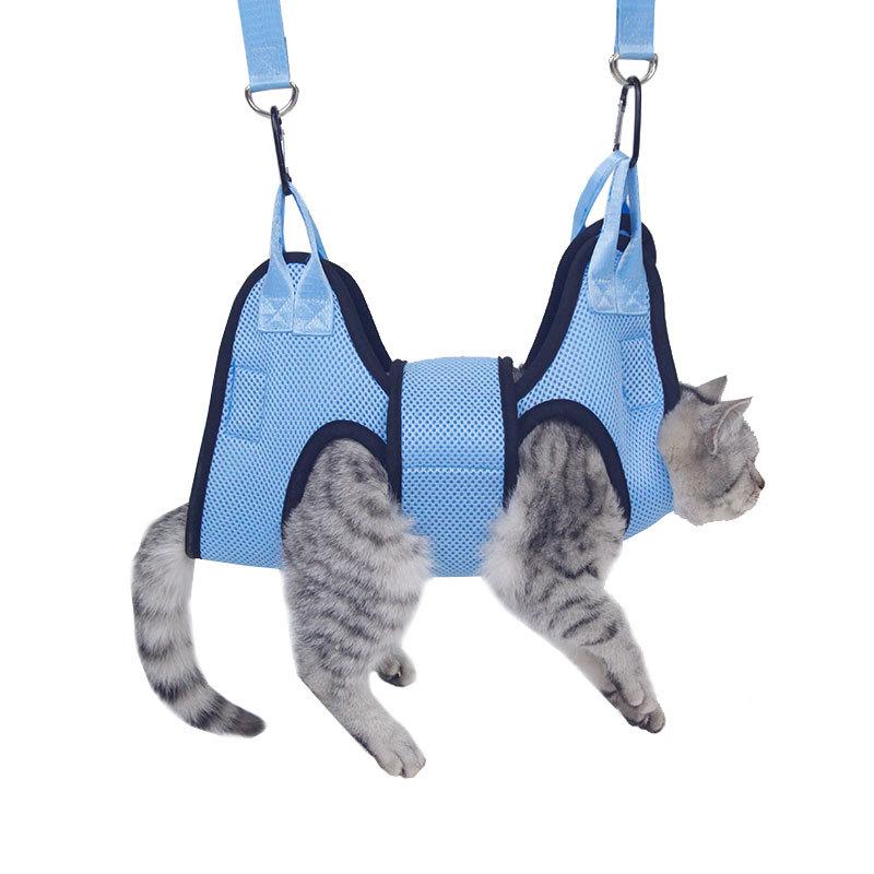Pet Grooming Hammock Cat Dog Hammock Nail Cutter Hanging Bag Anti-Scratch Bite Medicine Fixing Bag