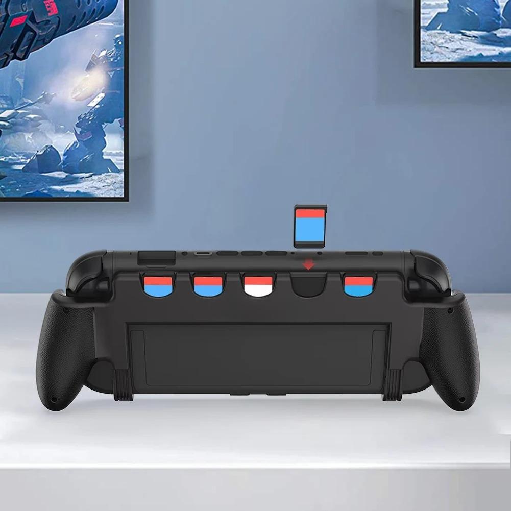 Для Switch 2 Рукоятка с подставкой Удобный и эргономичный держатель-рукоятка 5 слотов для игр Защитный чехол Противоскользящий держатель-рукоятка