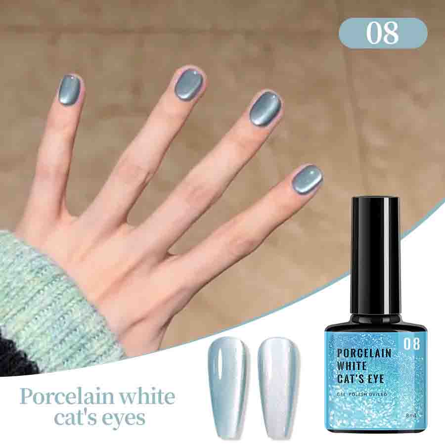 9D кошачий глаз гель для ногтей блестящий эффект серебристый УФ гель-лак мерцающая пыль DIY декор ногтей