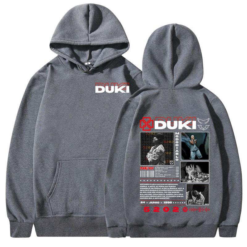 Rapper Duki 5202 MIXTAPE Album Hoodies Men Women Clothing Fashion Hip Hop Hooded Sweatshirts Casual Fleece Long Sleeves Pullover