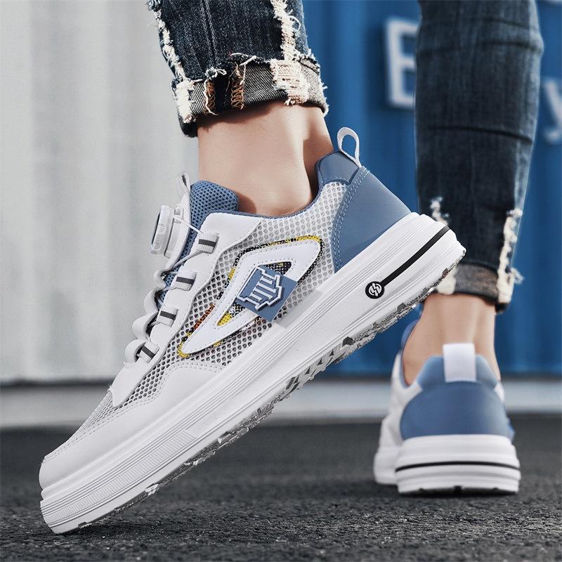 Men's 2025 New Comfortable and Breathable Flat-heeled Light-mouth Color Matching Casual and Versatile Daily Lace-up Men's Board Shoes