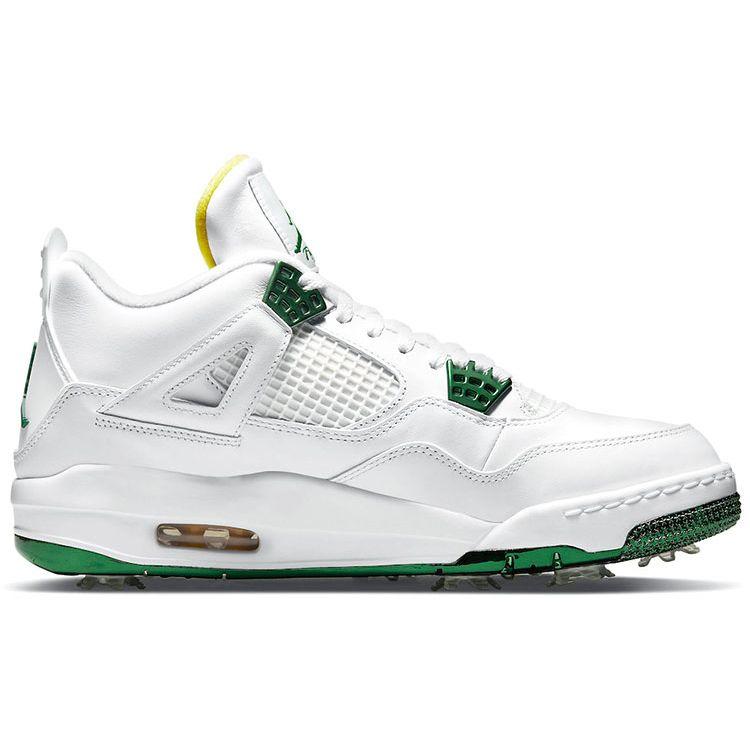 Мужские кроссовки Air Jordan 4 Golf Masters Tournament белый металлик-зеленый Tour-желтый CZ2439-100