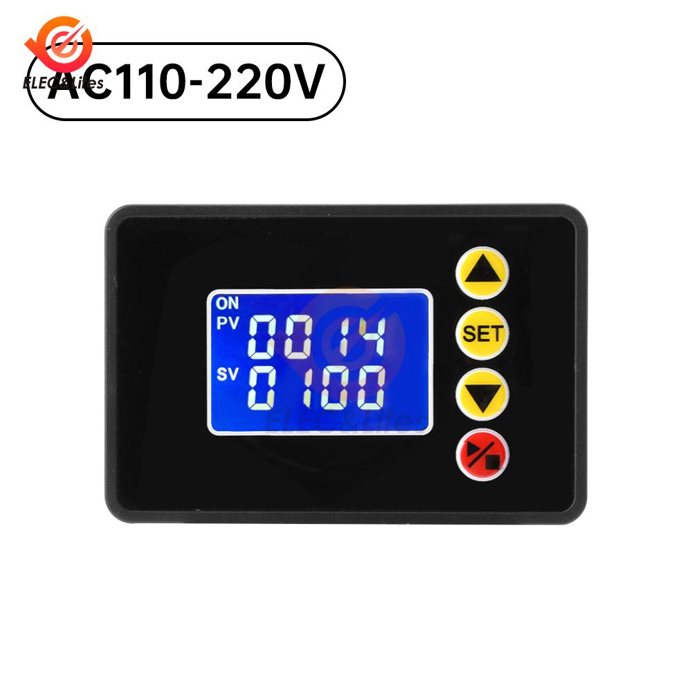 W1111 1.17 inch LCD Display Microcomputer Time Controller AC 111V 111V Dual Digital 1111~9999 Seconds Time Delay Switch