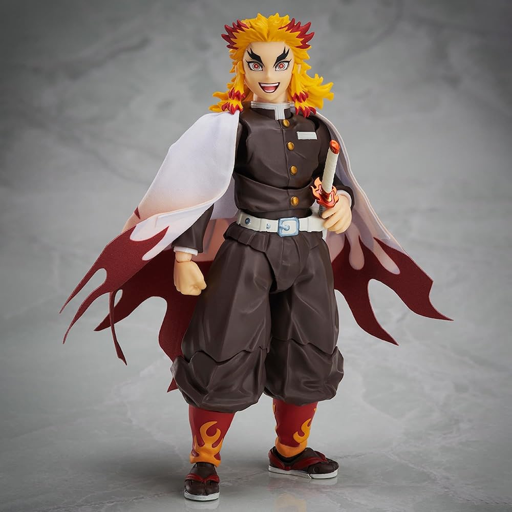 Figma Demon Slayer Rengoku Kyojuro Non-Scale Painted Action Figure Plastic Collectible Toy