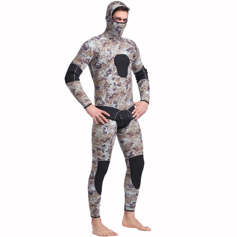 Diving Wetsuit 5mm Neoprene Fullsuit With Hood Cold Water Swimming Surfing Snorkeling Winter Fall Use