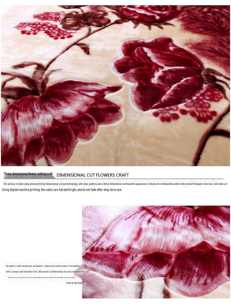 G5Z Двухслойное Утолщенное Рашель Одеяло - Уютное Осенне-Зимнее Покрывало для Пар или Свадебное Покрывало