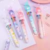 Ballpoint Pen Sturdy Construction Anti-deform Plastic 10 In 1 Retractable Ballpoint Pen School Supplies for Children