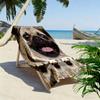 Bulldog Print Beach Towel, Large Soft Quick Dry Towel for Beach Camping Swimming