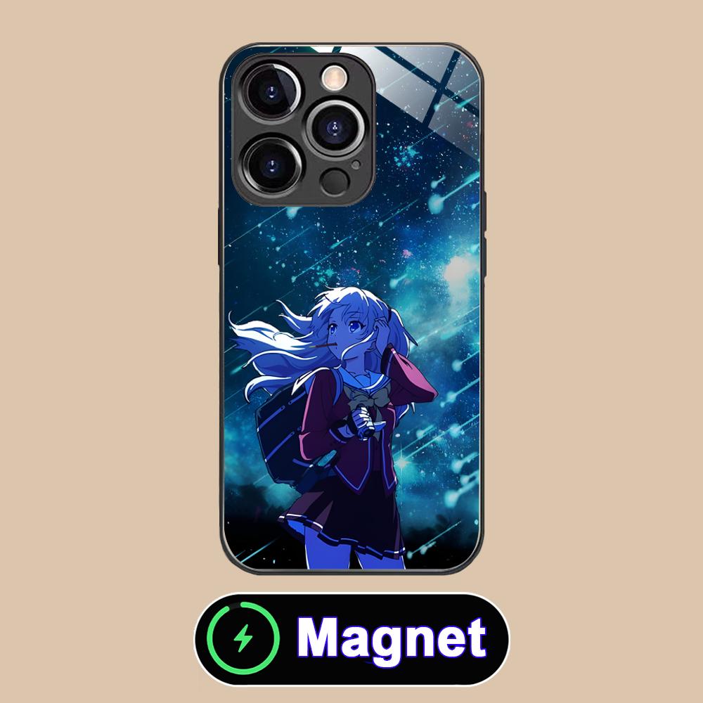 Чехол для мобильного телефона Charlotte Tomori Nao Glass MagSafe для iPhone 17 16 15 14 13 12 11 Air Pro Max Plus Mini Цветная крышка