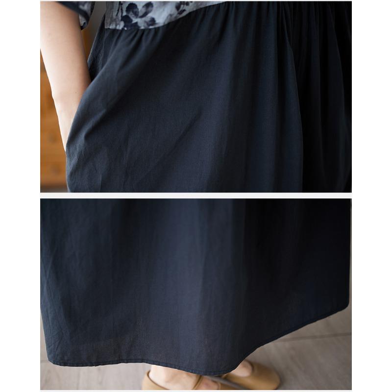 DIMANAF 2025 Летнее женское базовое платье больших размеров Винтажный принт Повседневное Свободное Составное Длинное платье Макси