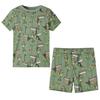 Light Khaki Short-sleeved Pyjamas for Children 92/104/116/128/140