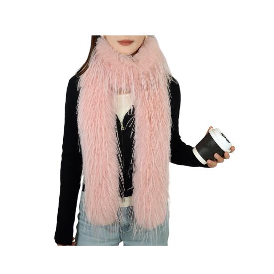 Women Scarf Solid Color Thickened Warm Winter Scarf Soft Touch Versatile Long Scarf Versatile Fashion Accessory