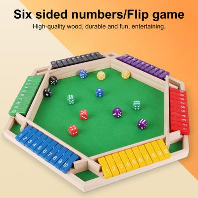 Настольная игра «Закрой коробку» с 12 кубиками. Обучающая стратегическая игра с кубиками. Для 2–6 игроков, для детей, взрослых, семейных вечеринок. Интерактивная деревянная игрушка «Закрой коробку».