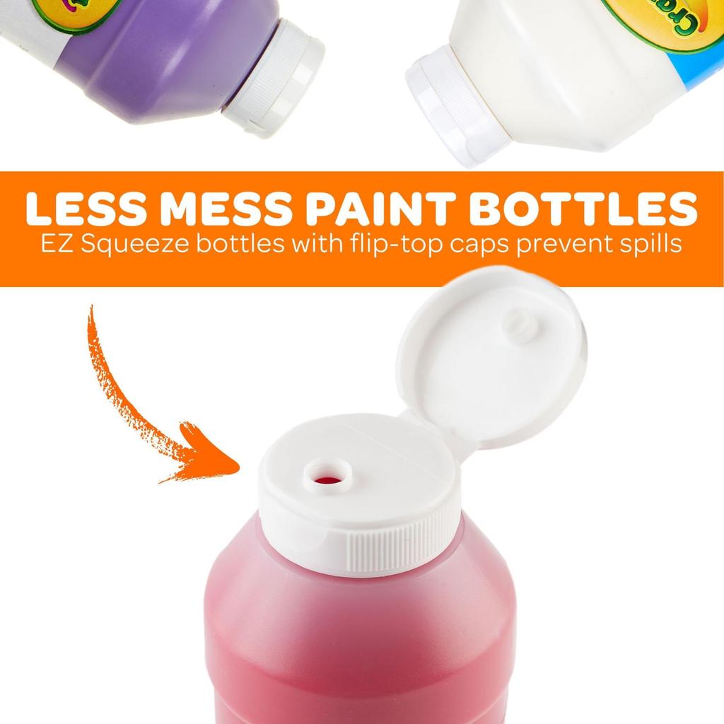 Краска Crayola Bottle Paint Yellow Single Color Bottle Легко смывается водой 473 мл 201634 Оригинальный продукт