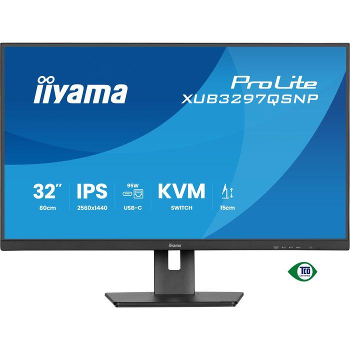 Moniteur - IIYAMA - ProLite XUB3297QSNP-B1 - 32 pouces - QHD - IPS - USB-C