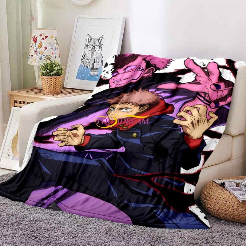 Anime Jujutsu Kaisen Soft Throw Blanket Throw Blanket Soft Cartoon Printed Bedspread Bedspread Sofa Gift Tv Blanket