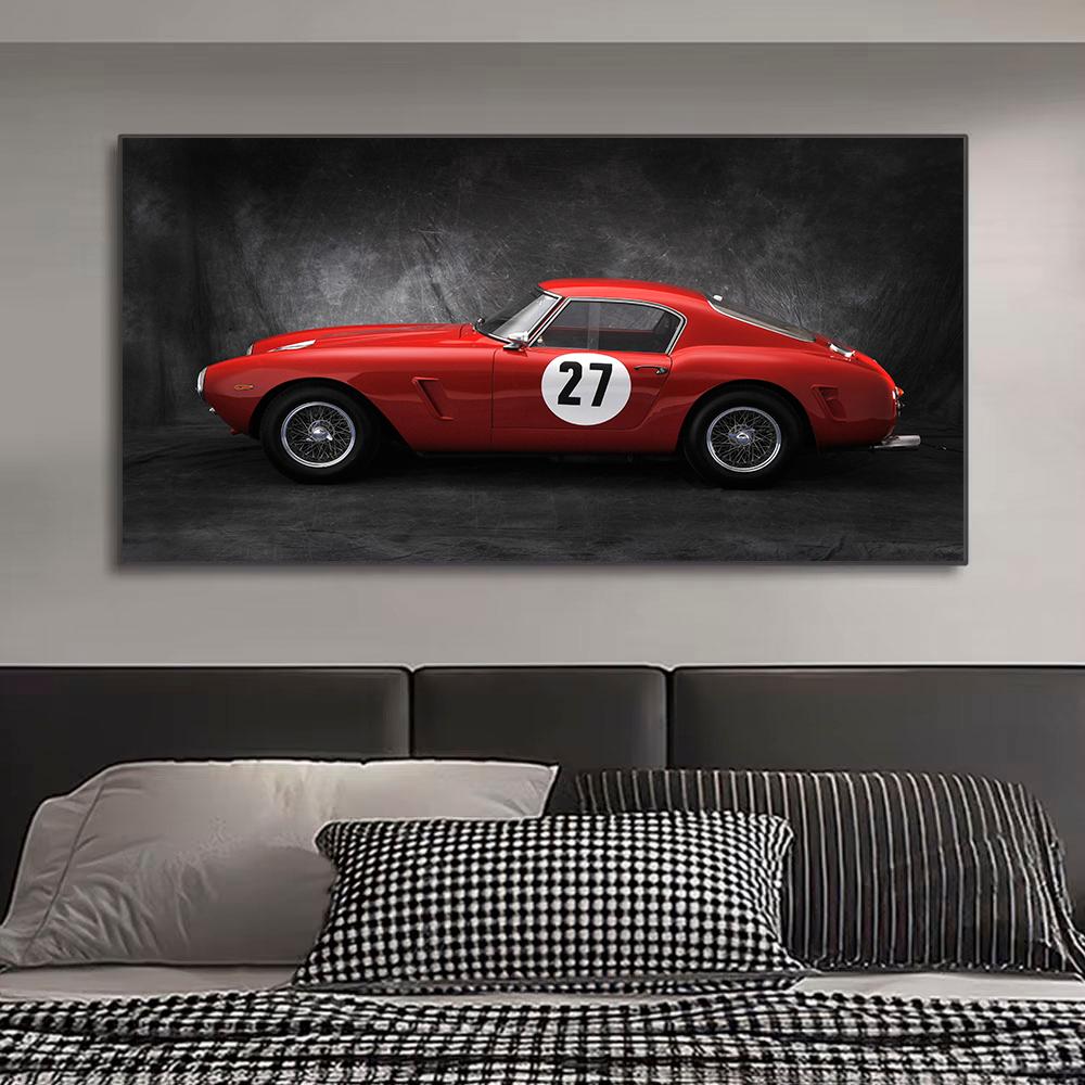 Vintage Car Poster Ferraris Classic Racing F1 Race Car Artwork Wall Art Picture Print Canvas Painting For Home Living Room Decor