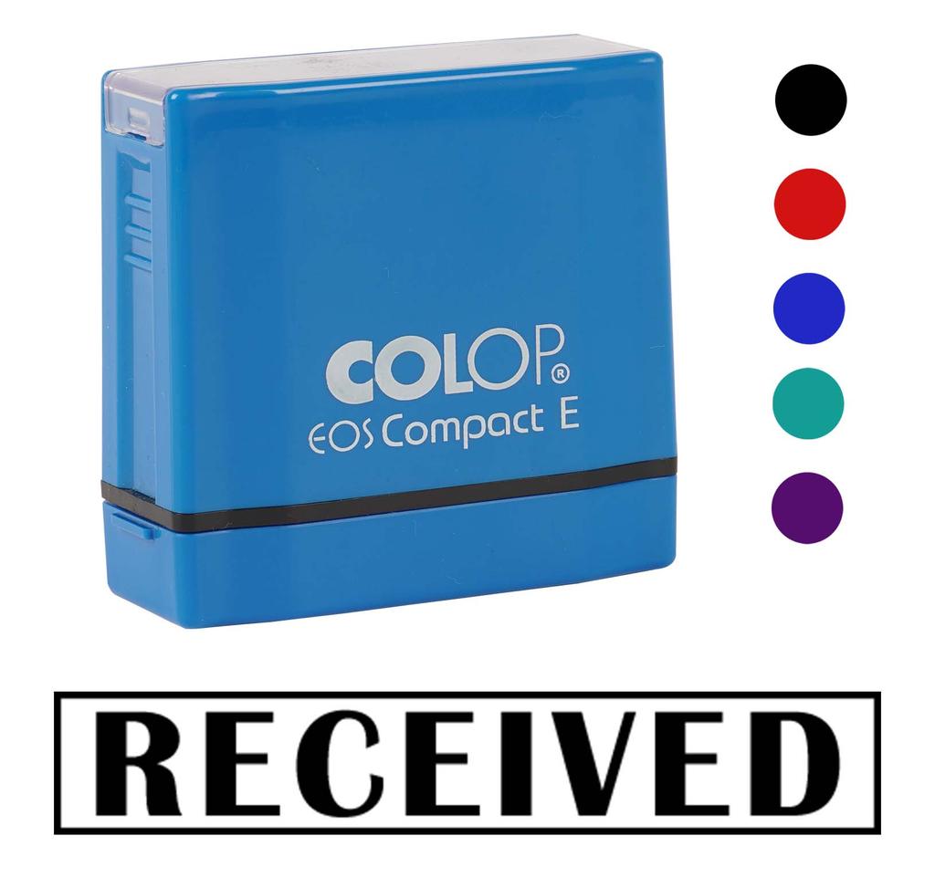 Printtoo Received Self Inking Rubber Stamp Pre-Inked Office Stamp- Home Office Business Stationery, Black- 42 X 9