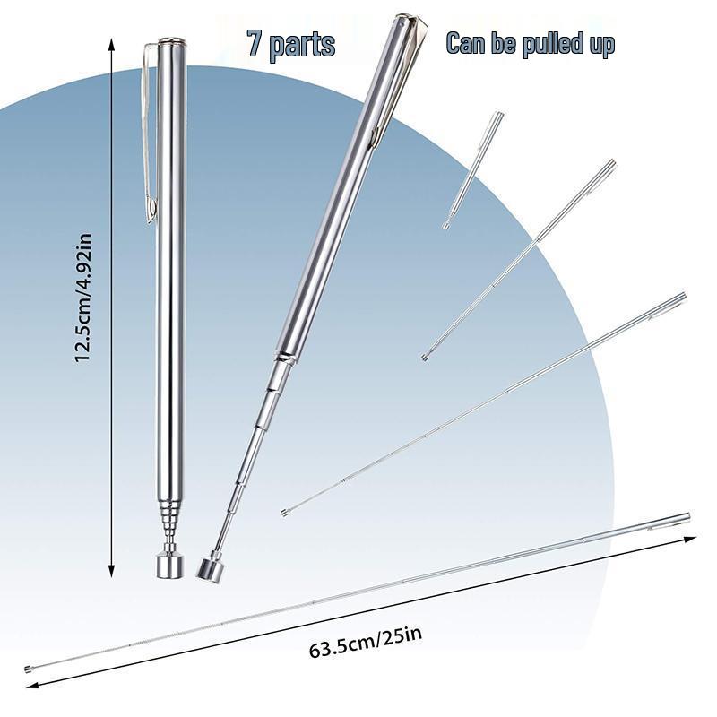 Мощный телескопический магнитный инструмент для захвата – регулируемый стержень в форме ручки для авторемонта